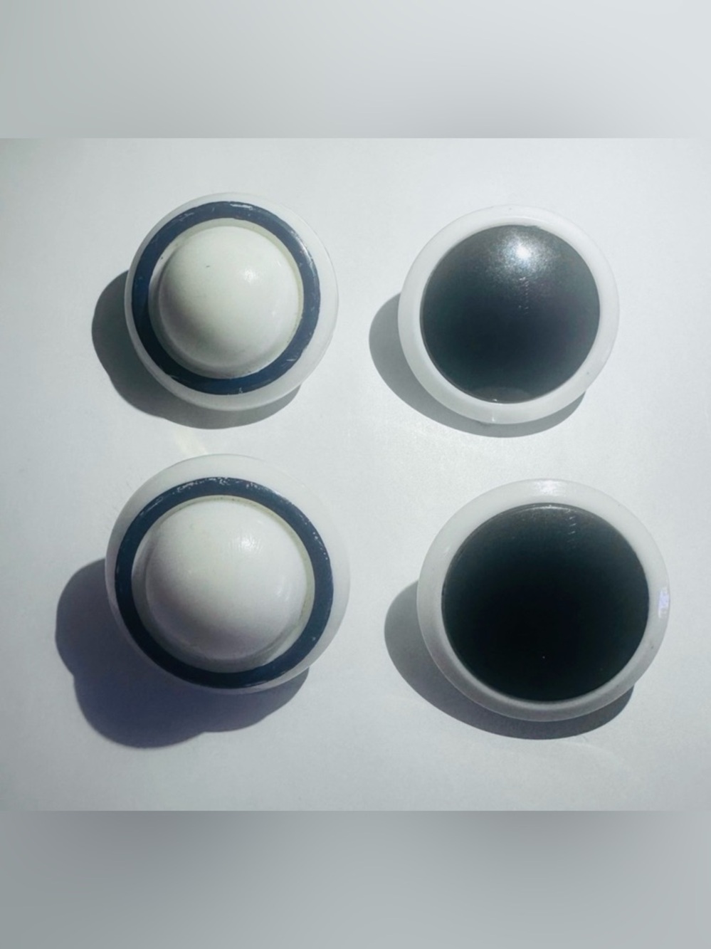 Japan Ying Yang Circle Black White Round Clip on earrings Light Weight